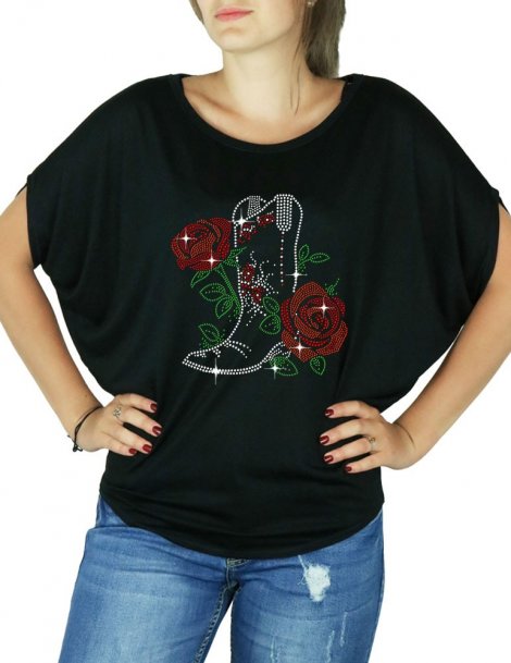 Botte & Roses - T-shirt femme Manches Chauve Souris