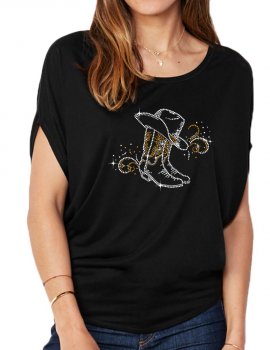 Bottes & Arabesques - T-shirt femme Manches Chauve Souris