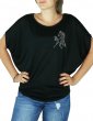 Mini Cheval Strass - T-shirt femme Manches Chauve Souris