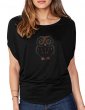 Hibou - T-shirt femme Manches Chauve Souris