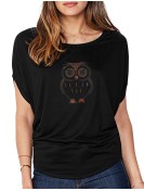 Hibou - T-shirt femme Manches Chauve Souris