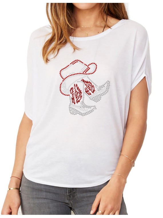 Bottes Sous Chapeau - T-shirt femme Manches Chauve Souris