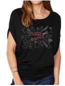 Line Dance Etoiles - T-shirt femme Manches Chauve Souris