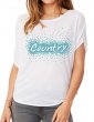 Country Eclaté - T-shirt femme Manches Chauve Souris