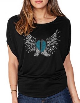 Bottes Ailées- T-shirt femme Manches Chauve Souris