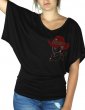 Femme au Chapeau - T-shirt femme Manches Papillon