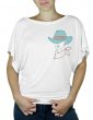 Femme au Chapeau - T-shirt femme Manches Papillon