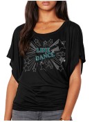 Line Dance Etoiles - T-shirt femme Manches Papillon