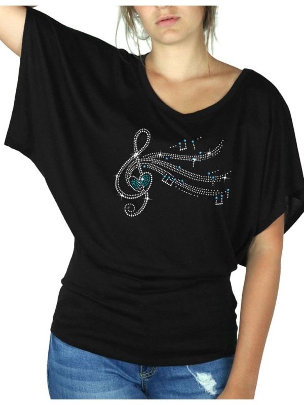 Clé De Sol - T-shirt femme Manches Papillon