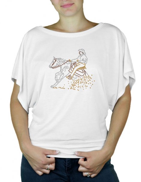 Reining - T-shirt femme Manches Papillon