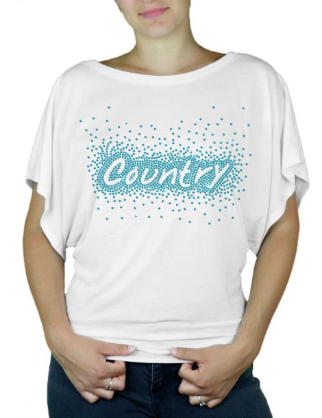 Country Eclaté - T-shirt femme Manches Papillon