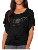 Guitare USA arabesque - T-shirt femme Manches Papillon