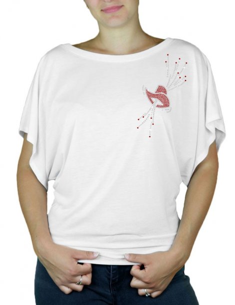 Chapeau Festif - T-shirt femme Manches Papillon