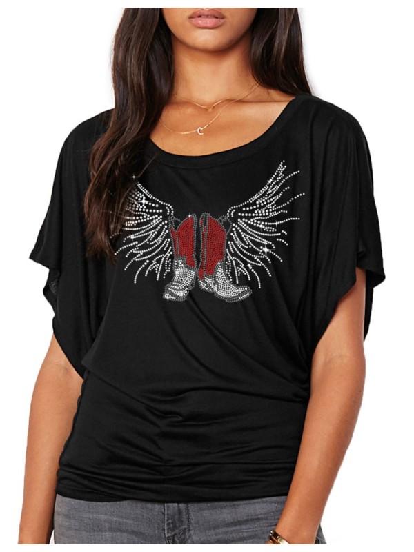 Bottes Ailées - T-shirt femme Manches Papillon
