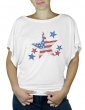 Etoile USA - T-shirt femme Manches Papillon