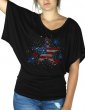 Etoile USA - T-shirt femme Manches Papillon