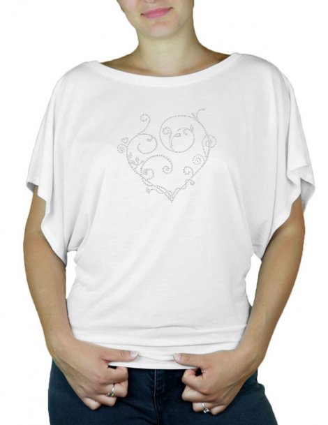 Coeur Arabesques - T-shirt femme Manches Papillon