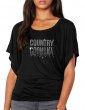 strass country en miroir tee shirt femme