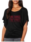 Line Dance Miroir - T-shirt femme Manches Papillon