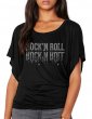 Rock'n Roll Miroir - T-shirt femme Manches Papillon