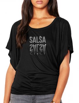 Salsa Miroir - T-shirt femme Manches Papillon