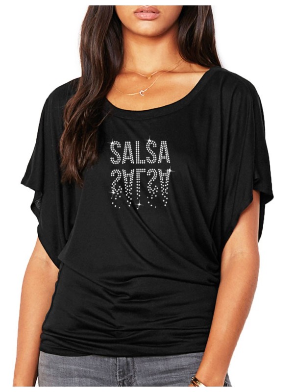 Salsa Miroir - T-shirt femme Manches Papillon