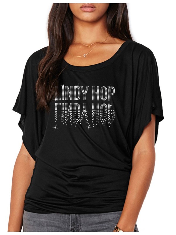 Lindy Hop Miroir - T-shirt femme Manches Papillon