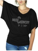Country Music Play - T-shirt femme Manches Papillon