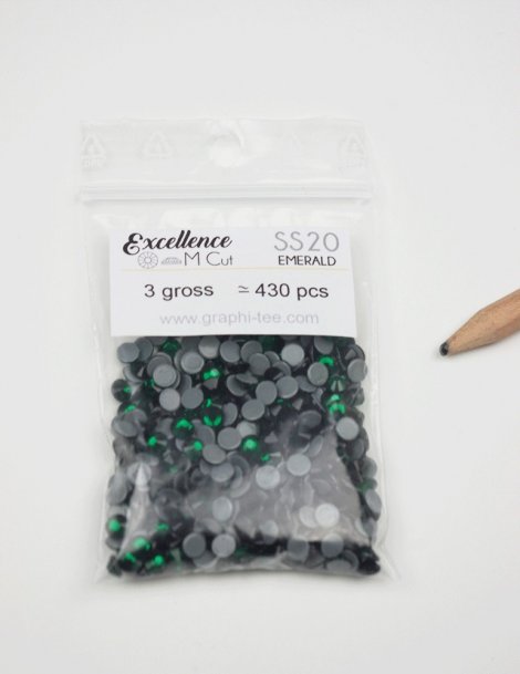144 SS16 4 mm EMERALD thermocollants l/'application strass crystal