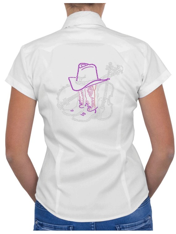 Banjo, Violon, Santiag - Chemise Femme Manches Courtes