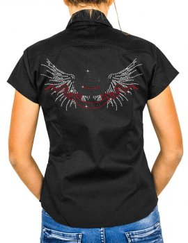 Winged Cowboy hat - lady shirt