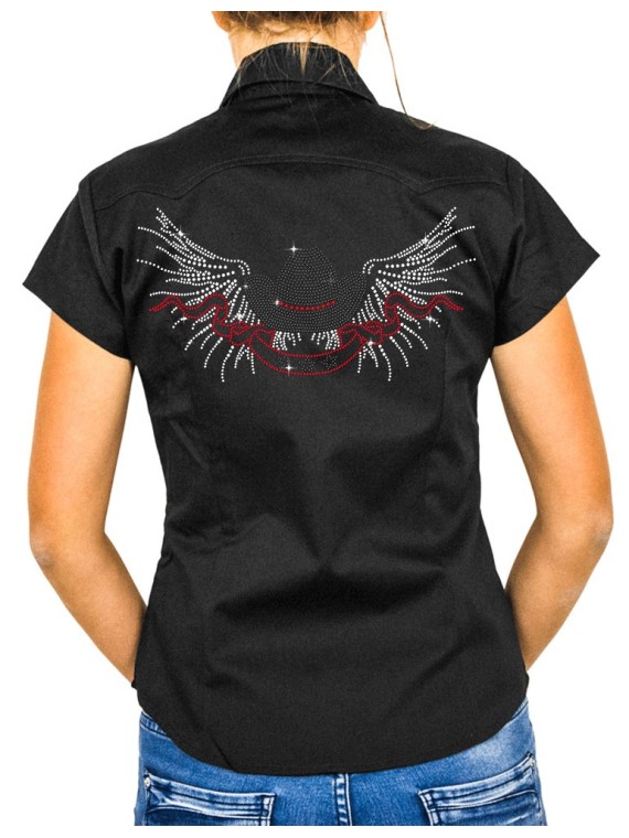 Chapeau Ailés - Chemise Femme Manches Courtes