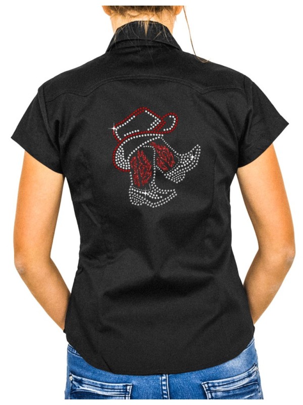 Bottes Sous Chapeau - Chemise Femme Manches Courtes