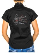 Clé De Sol Country - Chemise Femme Manches Courtes