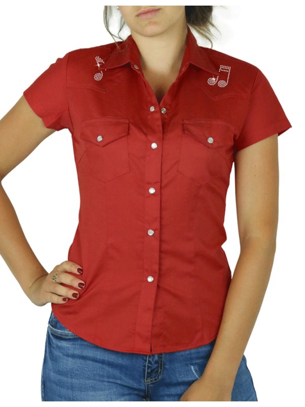 Clé De Sol Country - Chemise Femme Manches Courtes