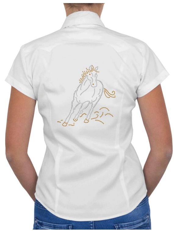 Cheval Au Galop - Chemise Femme Manches Courtes
