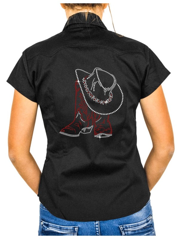 Santiags & Chapeau - Chemise Femme Manches Courtes