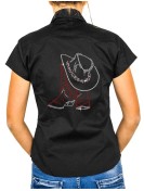 Santiags & Chapeau - Chemise Femme Manches Courtes