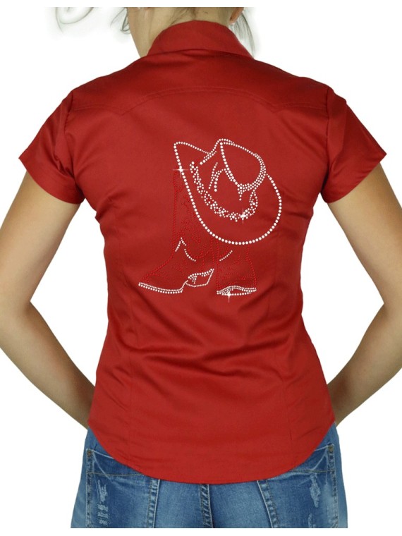 Santiags & Chapeau - Chemise Femme Manches Courtes