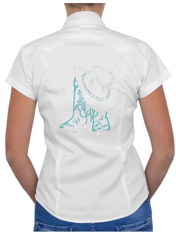 Santiags & Chapeau - Chemise Femme Manches Courtes