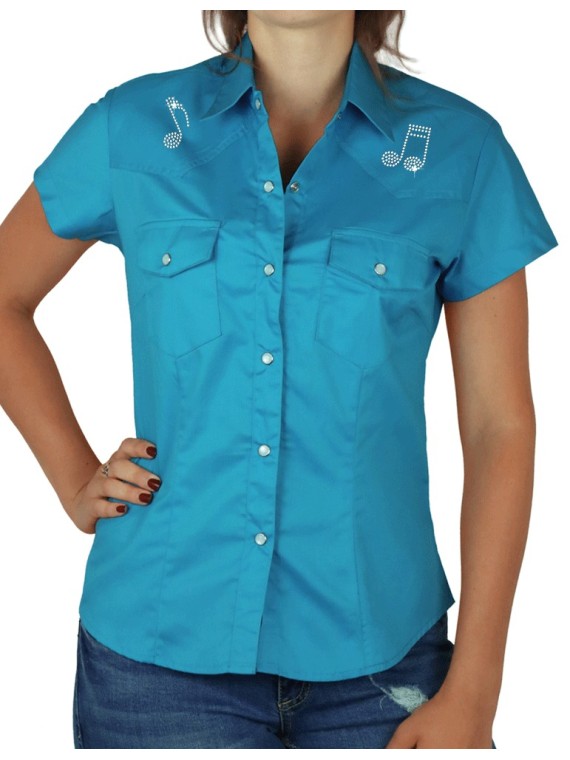 Santiags & Chapeau - Chemise Femme Manches Courtes