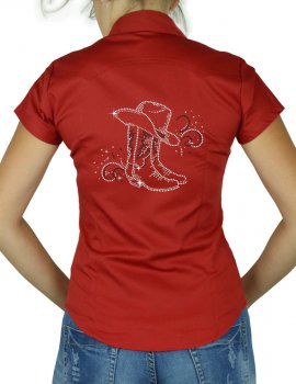 Cowboy boots and arabesque - lady shirt