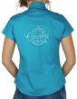 Macaron Country Turquoise - Chemise Femme Manches Courtes