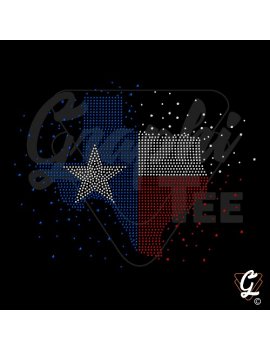 Motif strass Texas éclaté