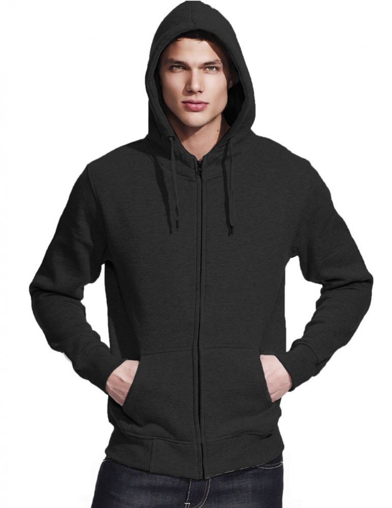 gilet capuche noir homme