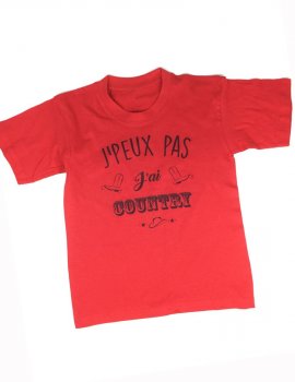 J' peux pas j'ai country - t-shirt enfant rouge