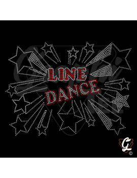 Motif transfert Line dance stars