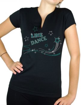 Shooting star Line Dance - T-shirt femme Col V