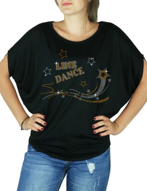 Shooting star line dance - T-shirt femme Manches Chauve Souris