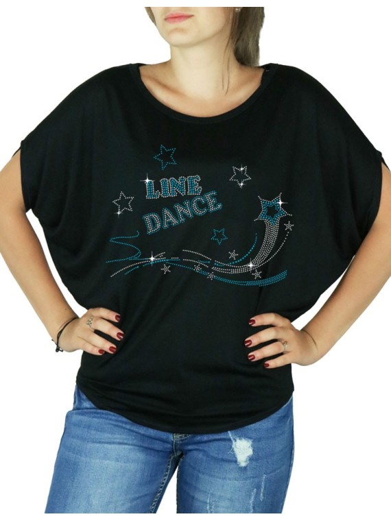 Shooting star line dance - T-shirt femme Manches Chauve Souris